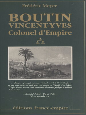 cover image of Boutin Vincent-Yves, Colonel d'Empire